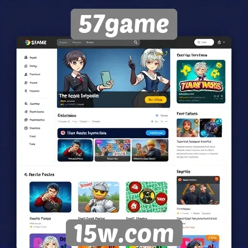 Análise da interface do site 57game